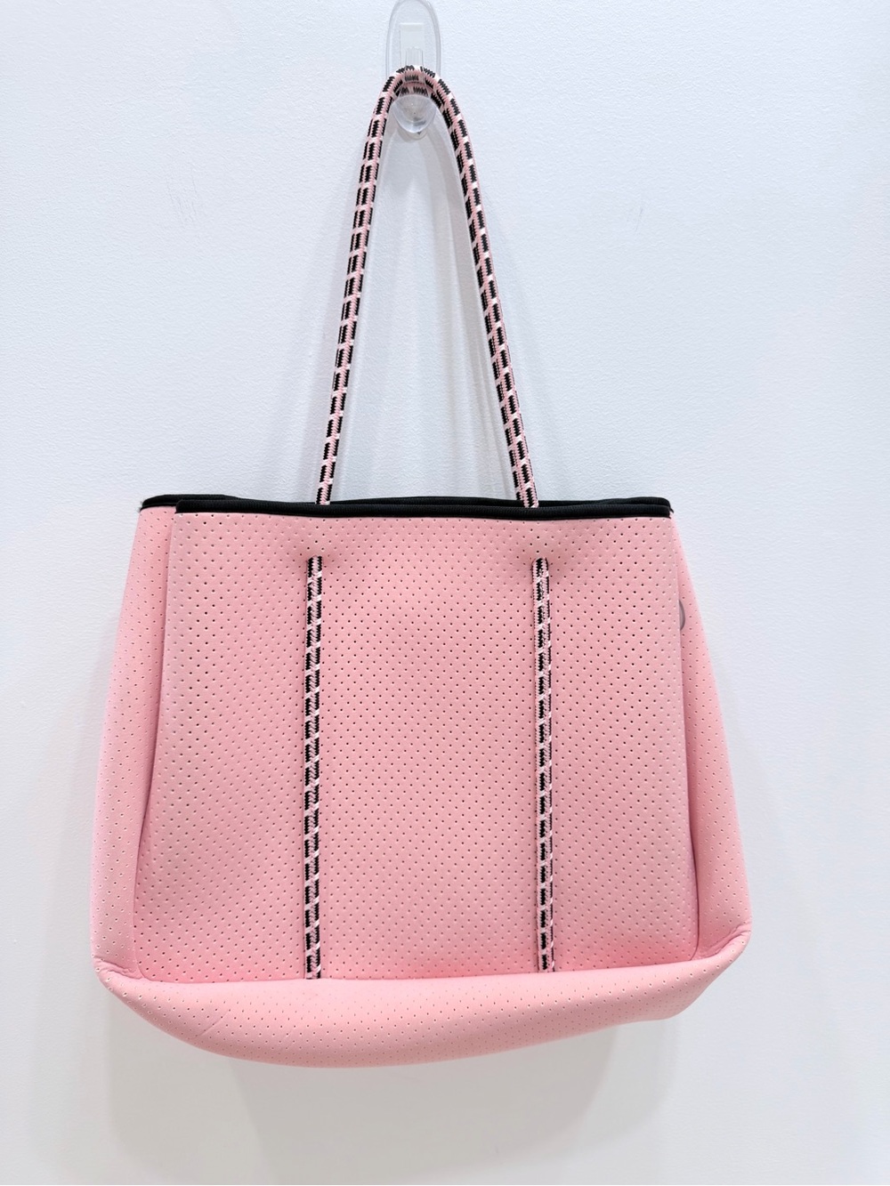 Annabel Ingall Pink Perforated Neoprene Tote Bag / Beach Bag / Carryall
